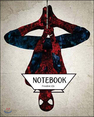 Notebook: Journal Graph, Line, Blank No Lined: Watercolor Spiderman v.2: Pocket Notebook Journal Diary, 120 pages, 8" x 10" (Not
