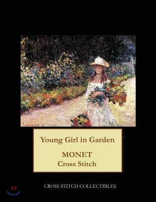 Young Girl in Garden: Monet cross stitch pattern