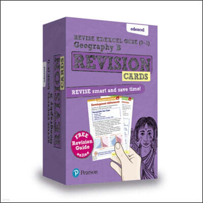 Pearson REVISE Edexcel GCSE Geography B Revision Cards (with free online Revision Guide) - 2023 and 2024 exams