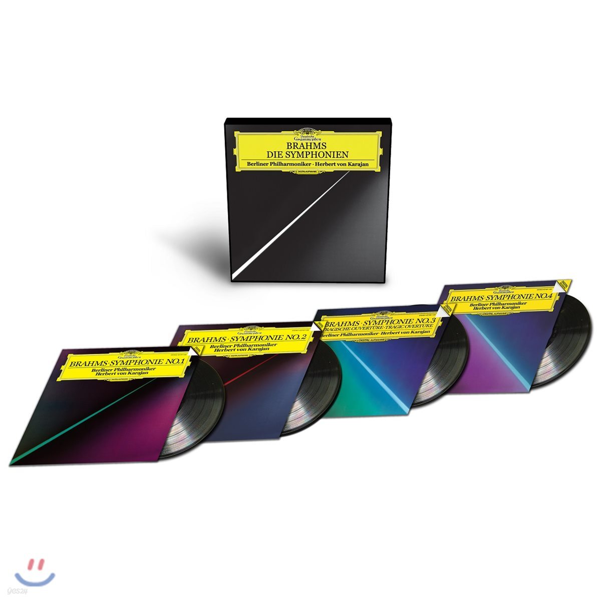 Herbert von Karajan 브람스: 교향곡 1-4번 [80년대 녹음] 베를린 필하모닉, 헤르베르트 폰 카라얀 (Brahms: The Complete Symphonies) [4 LP]