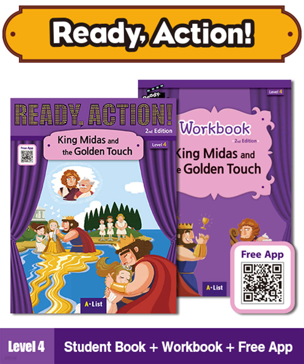 Ready Action Level 4 : King Midas and the Golden Touch (SB+WB+Audio CD+Multi CD)