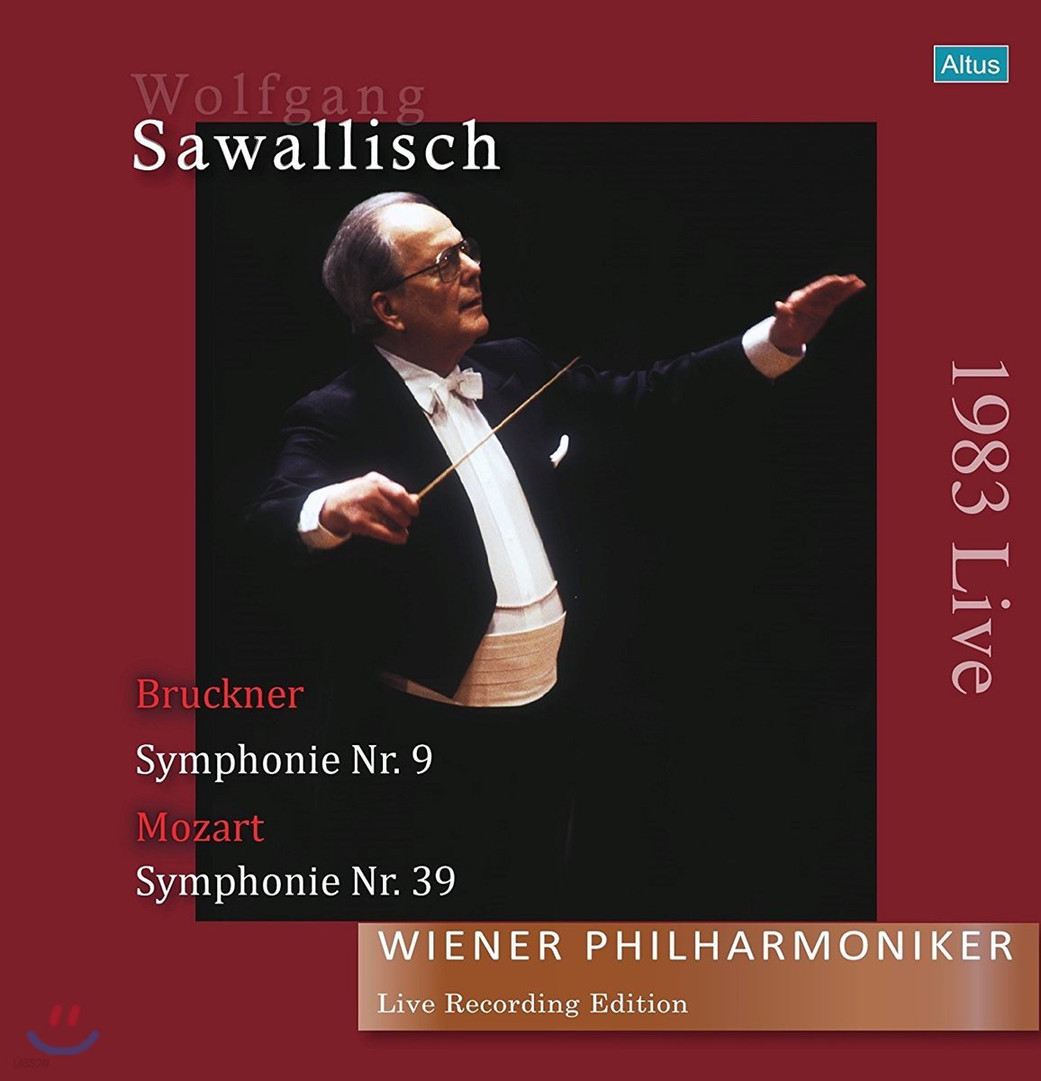 Wolfgang Sawallisch 볼프강 자발리쉬 1983년 빈 필하모닉 공연 실황 - 브루크너: 교향곡 9번 / 모차르트: 교향곡 39번 (Mozart: Symphony No.39 / Bruckner: Symphony No.9) [2 LP]