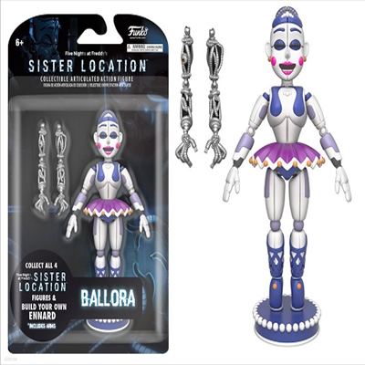 Funko - ()Funko 5 Articulated Action Figure: Five Nights At Freddy's - Ballora (̺곪)( ڰ ǱԾ Ʈ޾)