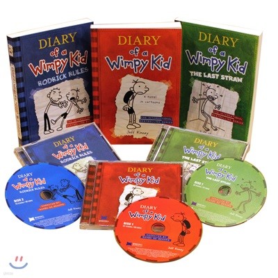 Diary of a Wimpy Kid #1-3 (Book & CD) :  Ű 1-3  & CD Ʈ