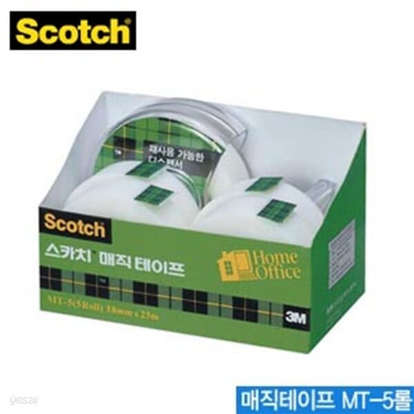 3M 매직테이프 오피스팩 MT-5롤 테이프 3M16-9 스카치 접