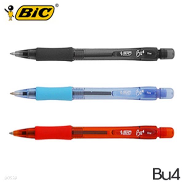 BIC  BU4 노크식유성볼펜  1개  빅 속기용 필기용 빅볼펜 부드러
