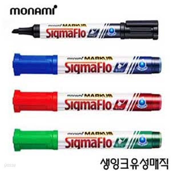 모나미 생잉크유성매직 둥근닙 1타(12개입) 모나미유성매직 사무용 학