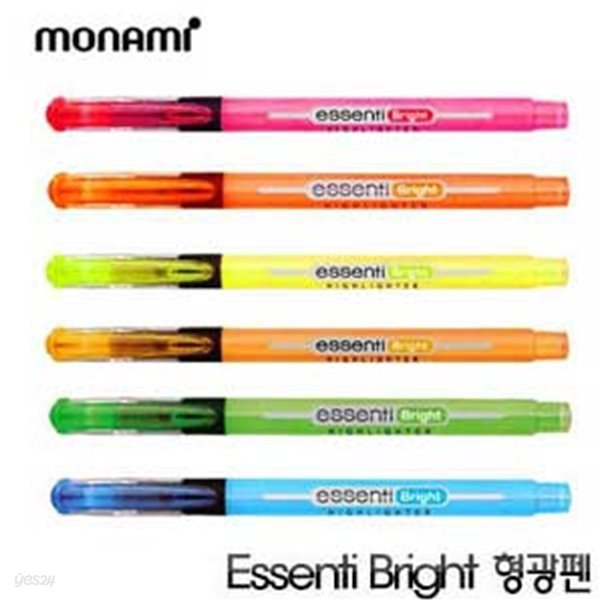모나미 에센티브라이트 밝은형광펜 낱개 Essenti Bright 형광