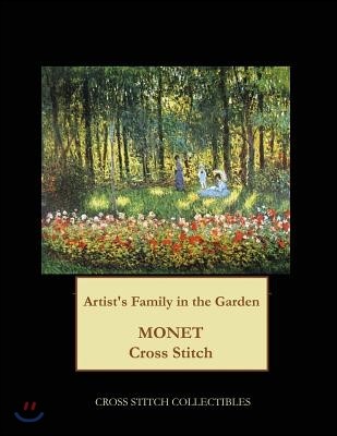Artist's Family in the Garden: Monet cross stitch pattern
