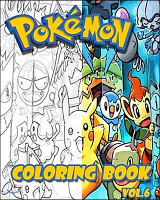 Pokemon Coloring Books: Coloring Book Vol.6: Stress Relieving Coloring Book