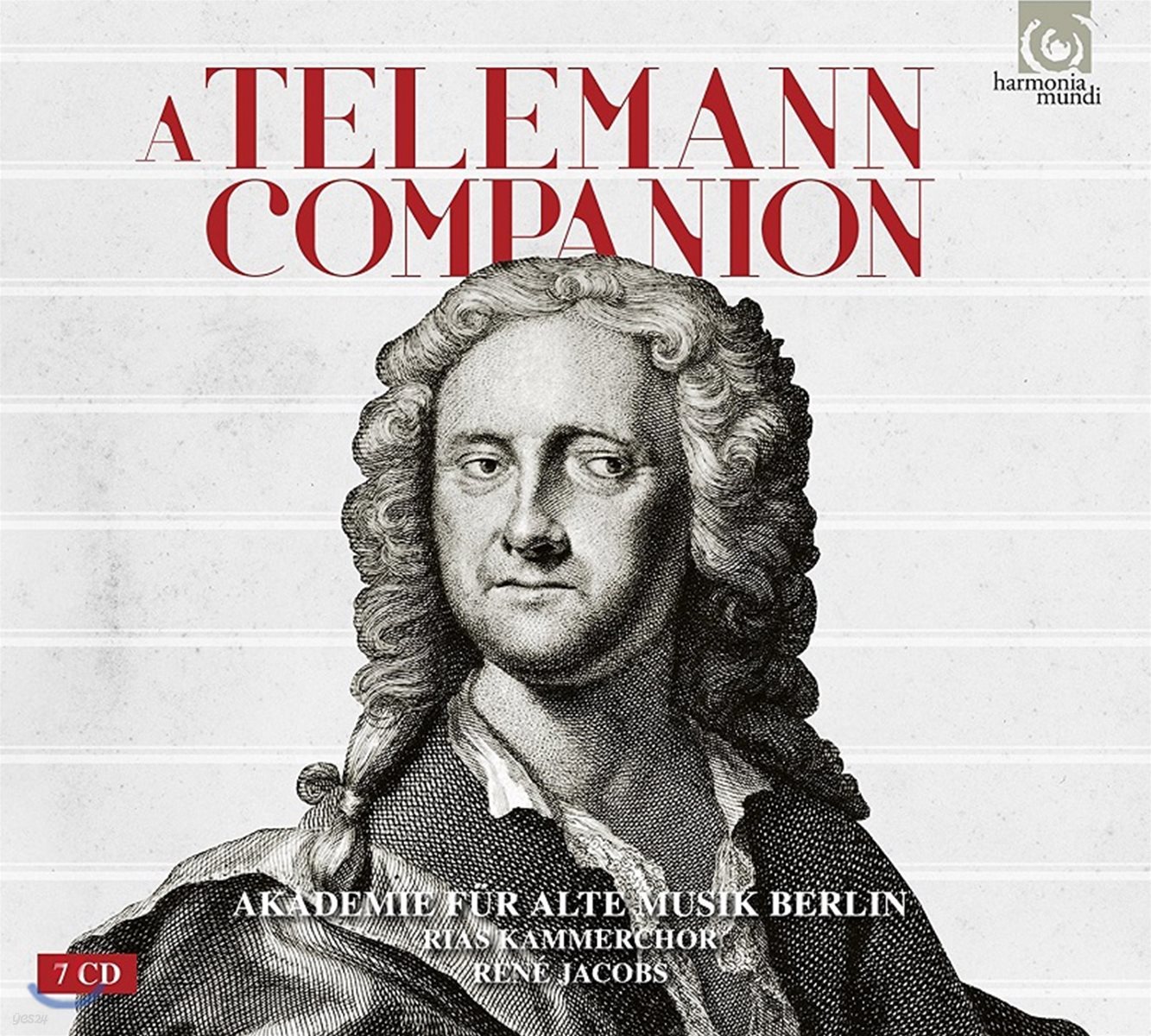 Rene Jacobs 텔레만 입문: 사후 25주년 특별 7CD 박스 - 르네 야콥스, 베를린 고음악 아카데미 (A Telemann Companion)