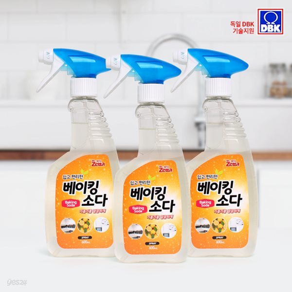 [제타]베이킹소다 분무기형 매직클리너 600ml 3개