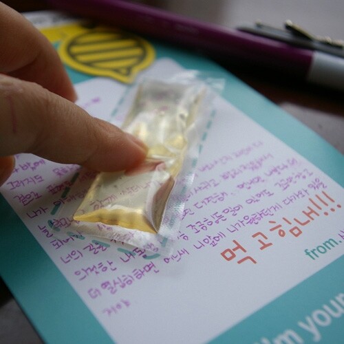 [허니카드+책갈피] 먹고힘내! 늘 화이팅! 달콤한 벌꿀과 메세지로 마음을 전하세요_