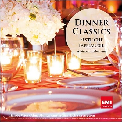 Bob van Asperen 알비노니 / 텔레만: 식탁 음악 - 타펠무지크 (Dinner Classics - Tafelmusik) 밥 판 아스페렌