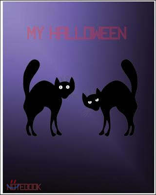 My Halloween Notebook: Unlined Notebook - Large (8 X 10 Inches) - 100 Pages