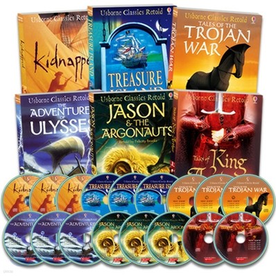 Usborne Classics Retold Adventures set (6 books + 17 Audio CDs)