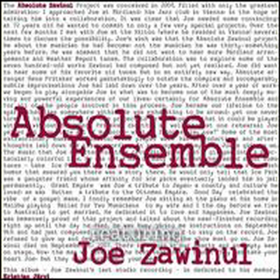 Absolute Ensemble - Absolute Zawinul (Digipack)(CD)