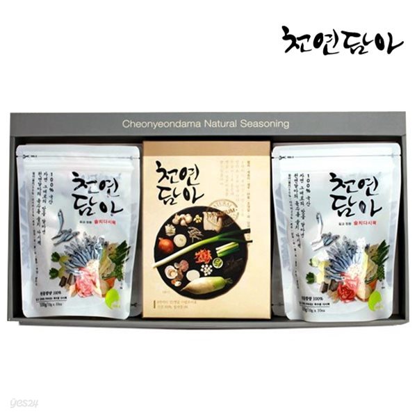 [천연담아]선물세트 솔치다시팩4개+자연조미료2개세트/쇼핑백
