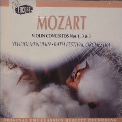 [߰] Yehudi Menuhin / Mozart: Violin Concertos Nos. 1, 3 & 5 (eked0020)