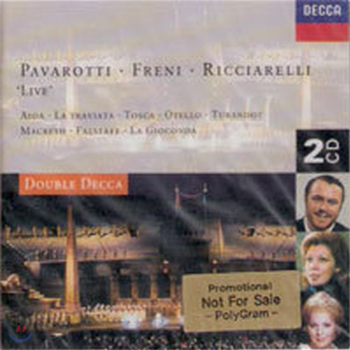 [중고] Pavarotti, Freni, Ricciarelli / Live (2CD/dd2974)