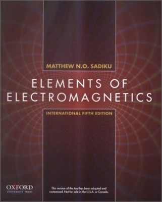 Elements of Electromagnetics, 5/E (IE)
