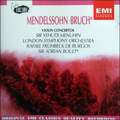 [߰] Menuhin / Mendelsshon, Bruch: Violinkonzerte (eked0008)