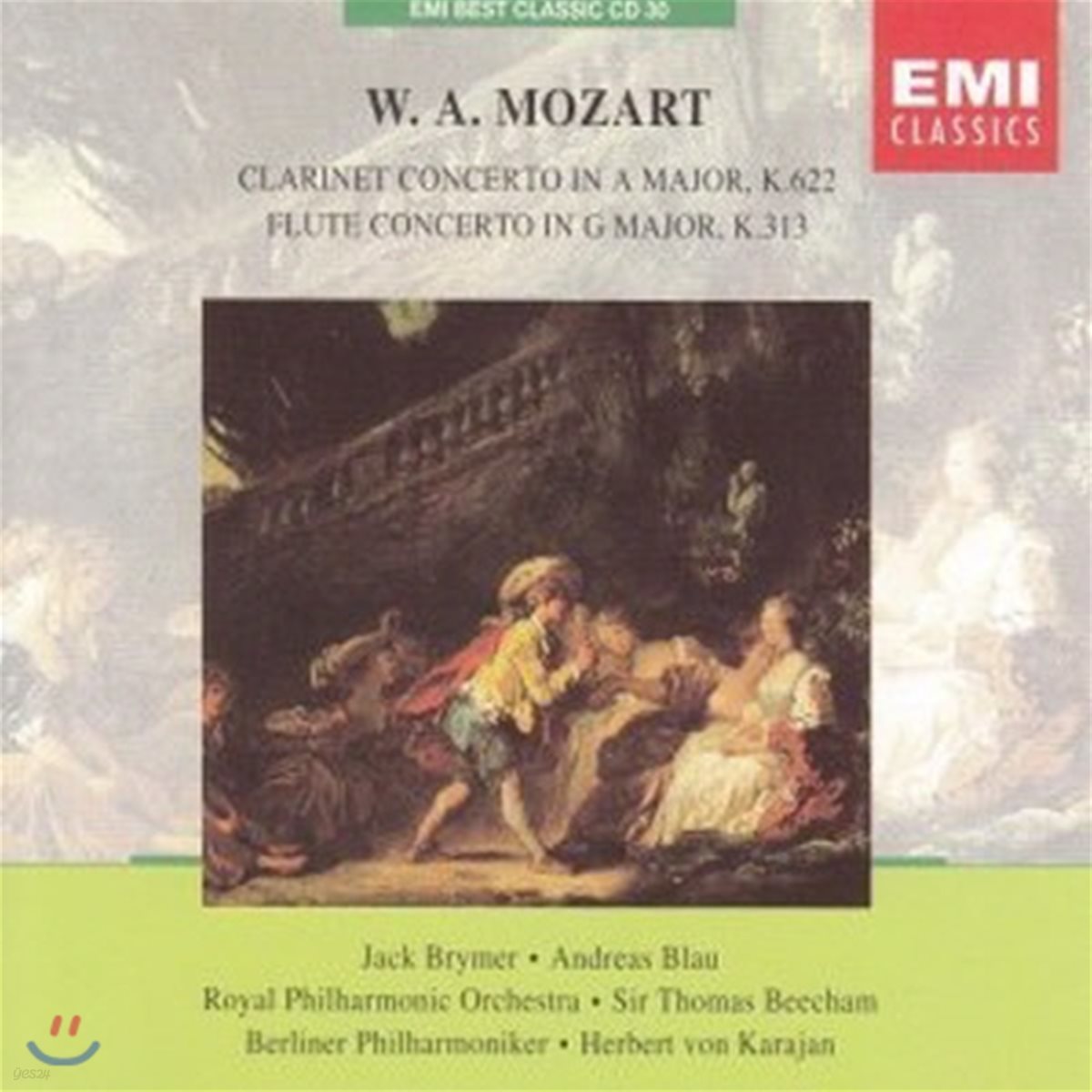 Thomas Beecham, Herbert Von Karajan / Mozart : Clarinet Concerto Etc. (EMI Best Classic 15/미개봉)