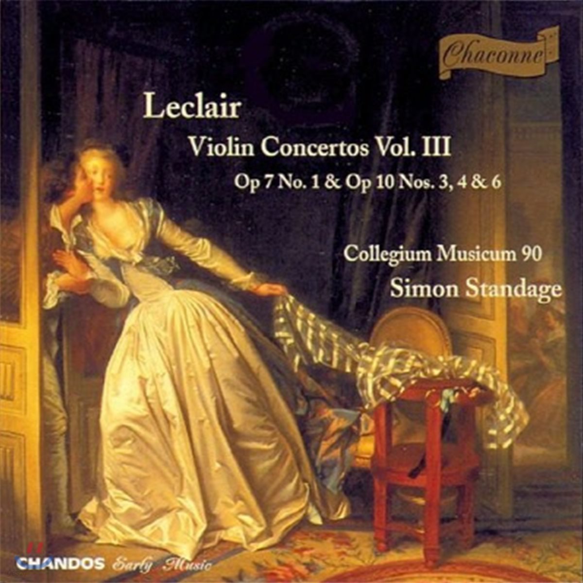 [중고] Simon Standage / Leclair : Violin Concertos Vol. 3 (수입/chan0589)