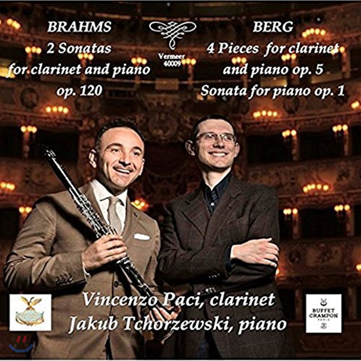 Vincenzo Paci 브람스: 클라리넷 소나타 1, 2번 / 알반 베르크: 네 개의 소품, 피아노 소나타 (Brahms / Berg: Works for Clarinet & Piano)