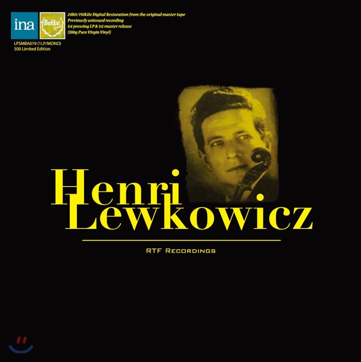 Henri Lewkowicz 앙리 레브코비츠 프랑스 국립 방송국  레코딩 (RTF Recording) [LP]