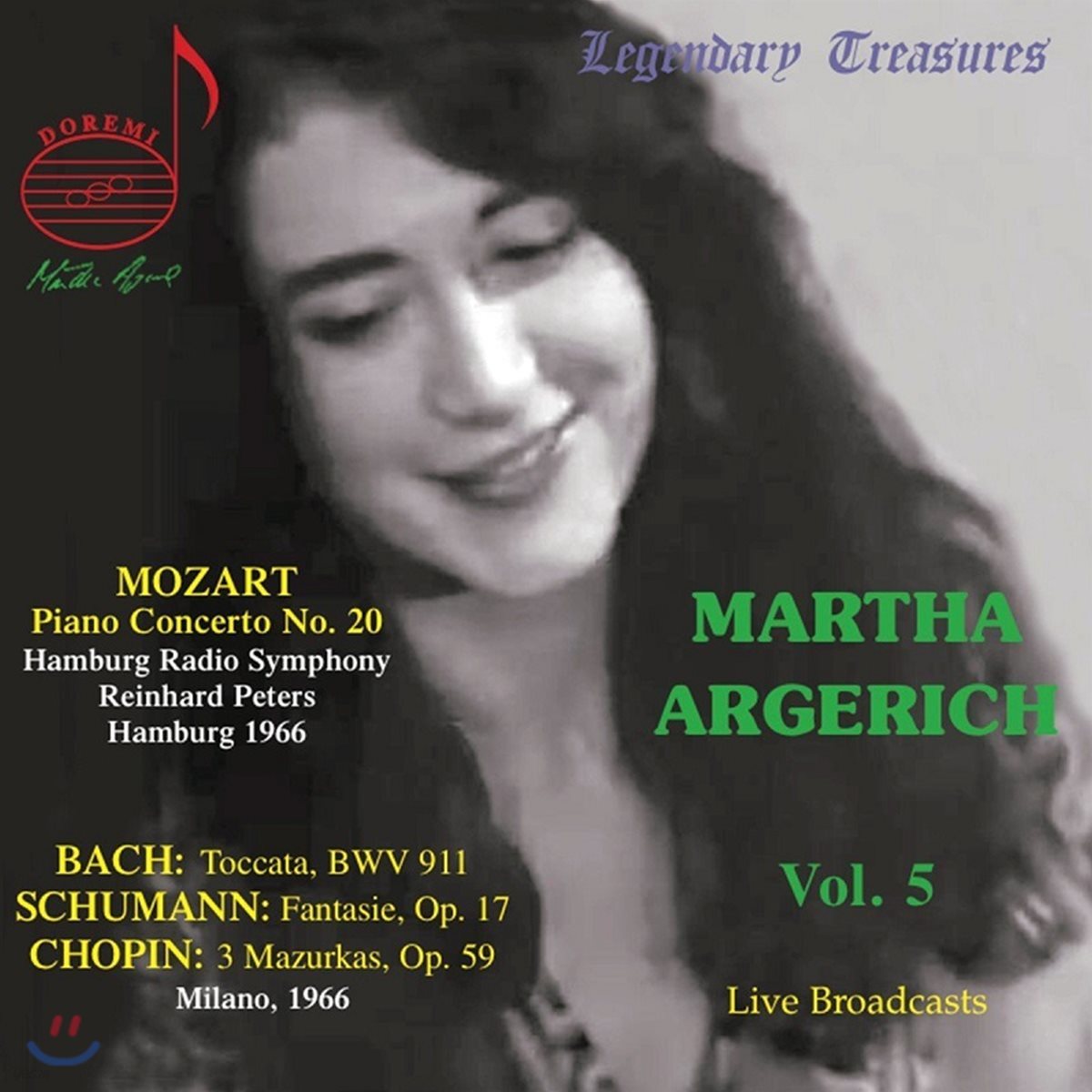 마르타 아르헤리치 실황 연주 5집 (Martha Argerich Vol. 5 - Mozart, J.S. Bach, Schumann & Chopin)