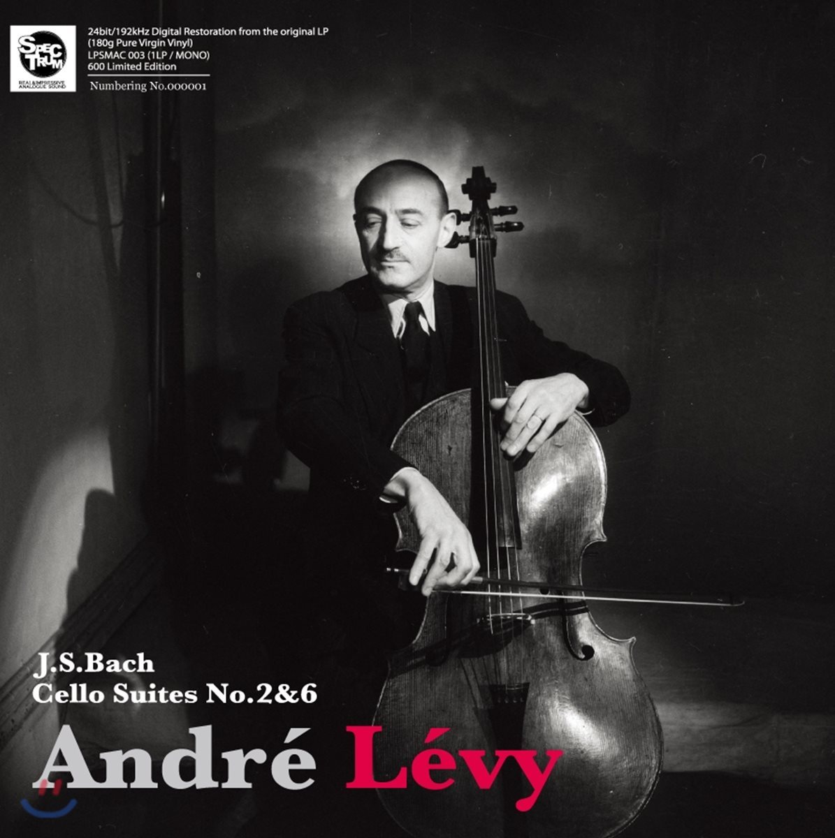Andre Levy 앙드레 레비의 바흐: 무반주 첼로 모음곡 3집 - 2번, 6번 (J.S. Bach: Cello Suite Vol.3 - BWV 1008 1012) [LP]