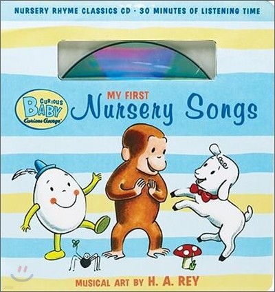 Curious Baby : My First Nursery Songs (Book & CD)