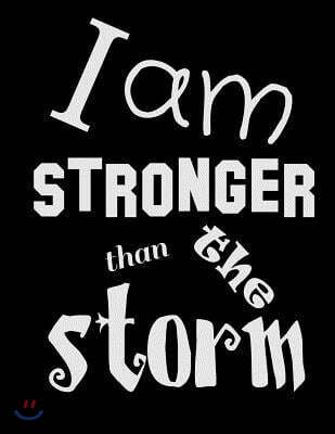 I Am Stronger Than the Storm: Internet Password Keeper, Large Print Book, 8 1/2 x 11