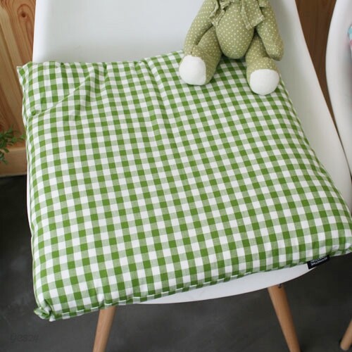 [바느질시간]green-green 방석 (check series)