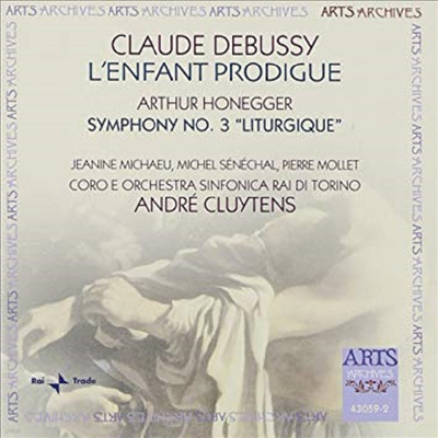 ߽ :  Ƶ, װ :  3 '' (Debussy : L'Enfant Prodigue, Honegger : Symphony No.3 'Liturgique')(CD) - Andre Cluytens