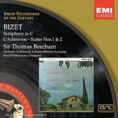 비제: 교향곡, 아를르의 여인 모음곡 1, 2번 (Bizet: Symphony in C, L'Arlesienne Suites Nos.1 & 2) (Remastered)(CD) - Thomas Beecham