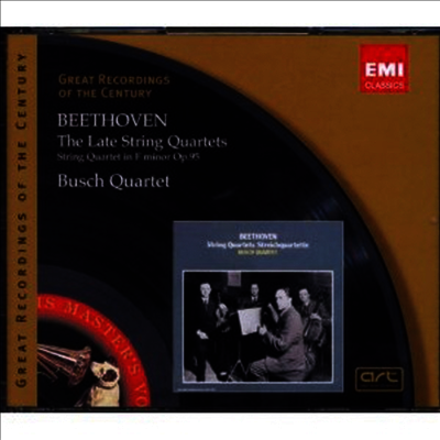 베토벤: 현악 사중주 11-16번, 대푸가 (Beethoven: String Quartet No.11-16, Grosse Fuge Op.133) (3CD) - Busch Quartet