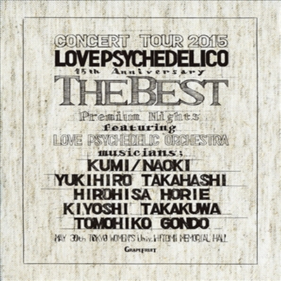 Love Psychedelico ( Ű) - 15th Anniversary Tour -The Best-Live (2CD+1Blu-ray) ()