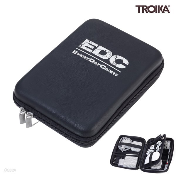 [TROIKA] EDC CASE 멀티파우치 블랙/실버 (CBO12/BS)