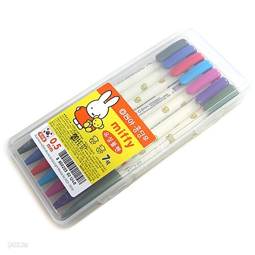 [알앤비]동아 홍당무 미피 볼펜 0.5mm/7색세트
