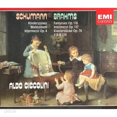 [중고] Aldo Ciccolini / Schumann, Brahms Piano Works (수입/2CD/724356855625)