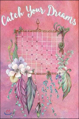 Journal Notebook Catch Your Dreams Watercolor Dreamcatcher #3: 110 Page Lined and Numbered Journal with Index Pages in Portable 6 X 9 Size, Perfect fo