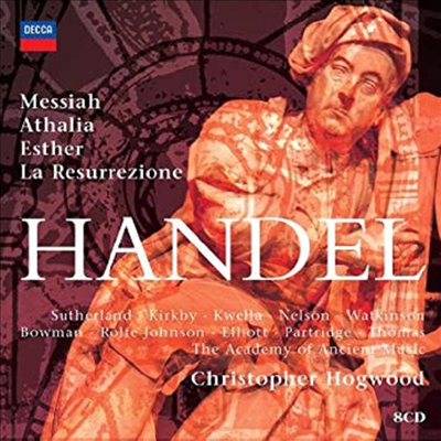  : ޽þ, , Ż, Ȱ 丮  (Handel : Messiah, Esther, Athalia, La Ressurrezione) (8CD) - Christopher Hogwood