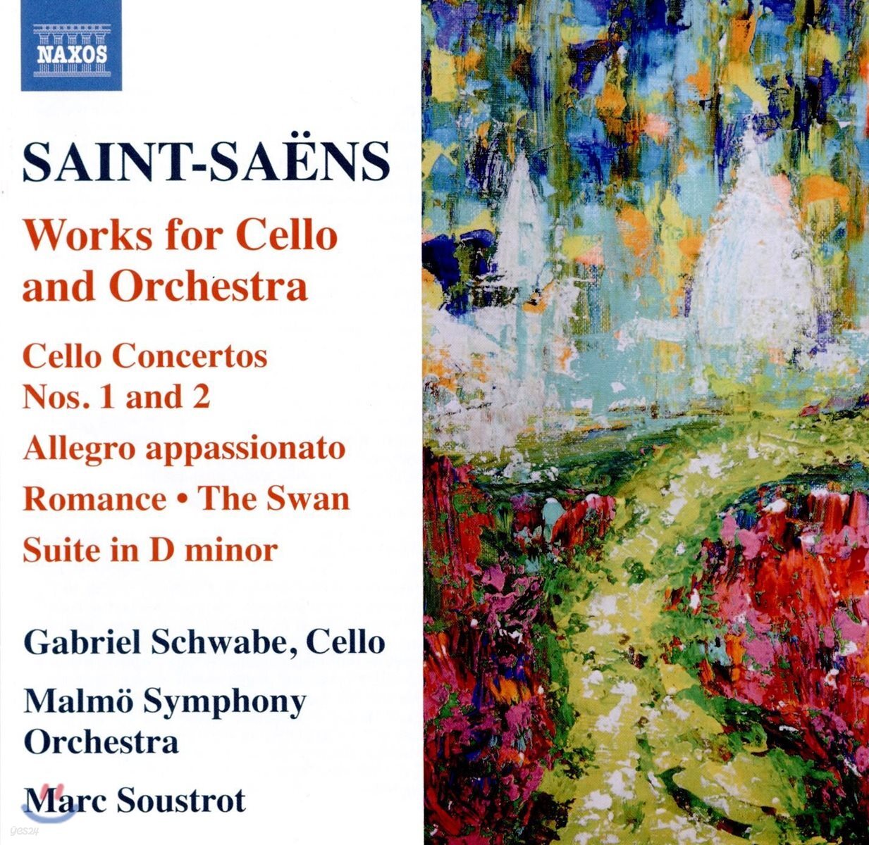 Gabriel Schwabe 생상스: 첼로 협주곡 1 & 2번, 로망스, 모음곡 d단조, 알레그로 아파시오나토 (Saint-Saens: Works For Cello And Orchestra)
