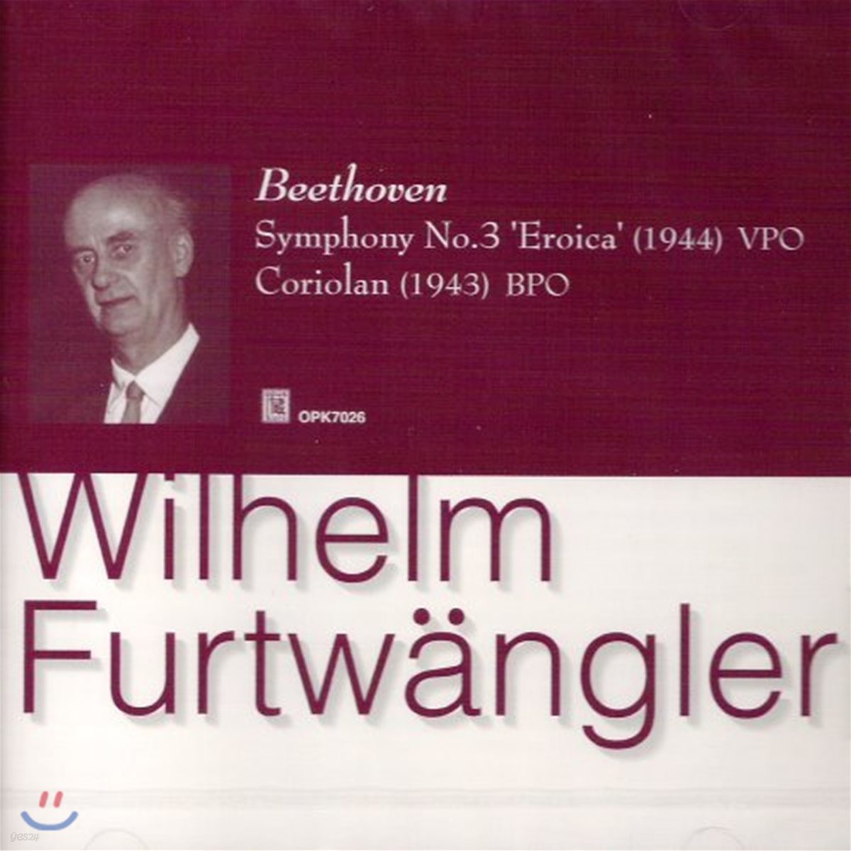 Wilhelm Furtwangler 베토벤: 교향곡 3번 '영웅' (1944년 녹음), 코리올란 서곡 (1943년 전시녹음) (Beethoven: Eroica Symphony Op.55, Coriolan Overture Op.62)