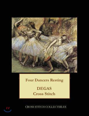 Four Dancers Resting: Degas Cross Stitch Pattern