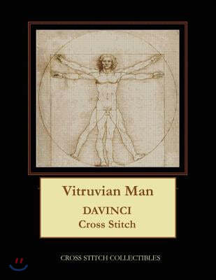 Vitruvian Man: Leonardo DaVinci Cross Stitch Pattern