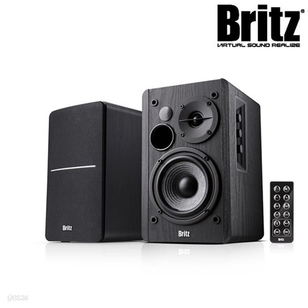 브리츠 2채널 Hi-Fi 블루투스 북쉘프 스피커 BR-1600BT (42W 출력 / 볼륨 컨트롤패널 / 전면 에어덕트)