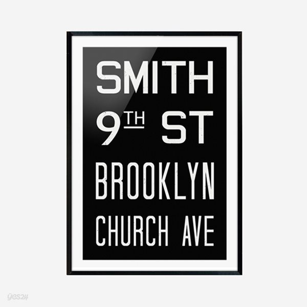 NYC 서브웨이 사인 포스터 (SMITH) - 50X70 A2 A3 A4